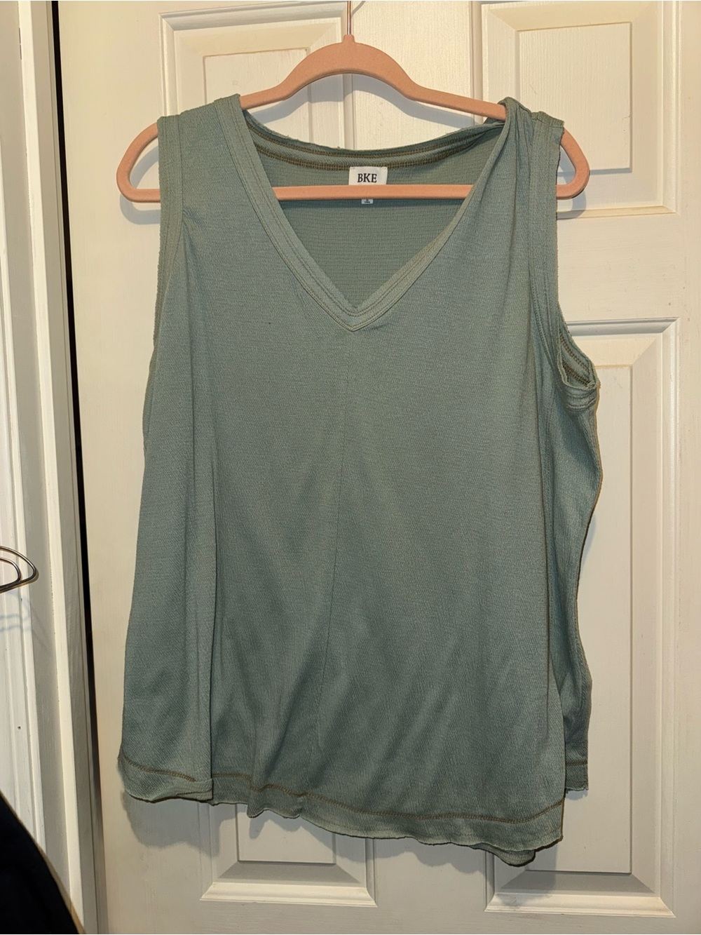 BKE V-Neck Sleeveless Tank Top - Sage
